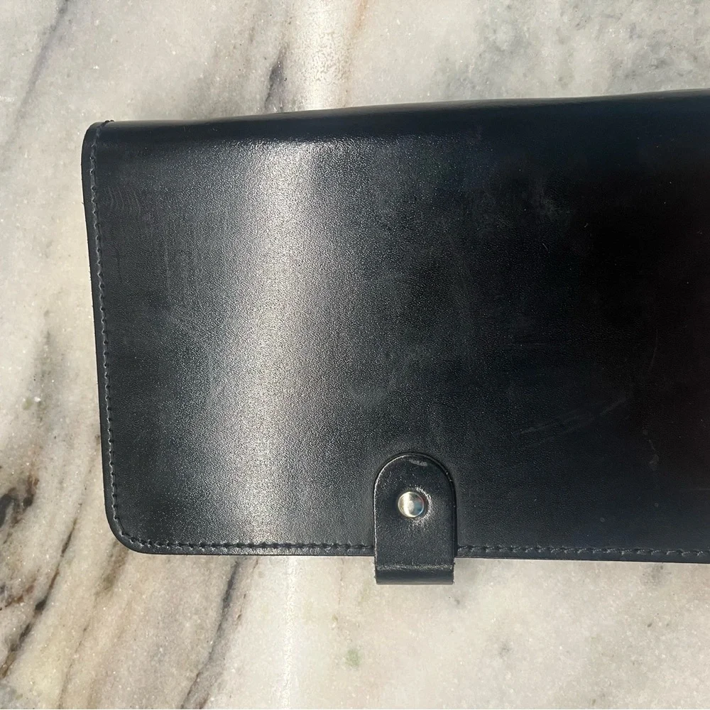 filoFAX Black Patent Original Leather personal sized Organizer - Picture 2 of 4